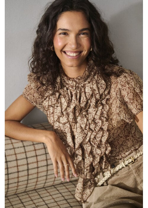 SAINT TROPEZ Saint Tropez Lilja Short Sleeve Blouse