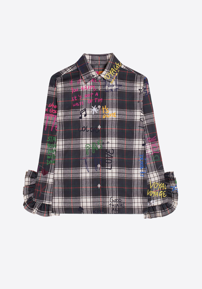 Vilagallo Plaid Graphic Shirt 34160