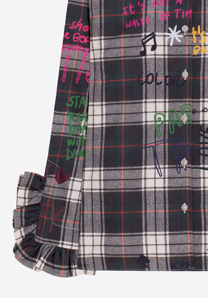 Vilagallo Plaid Graphic Shirt 34160