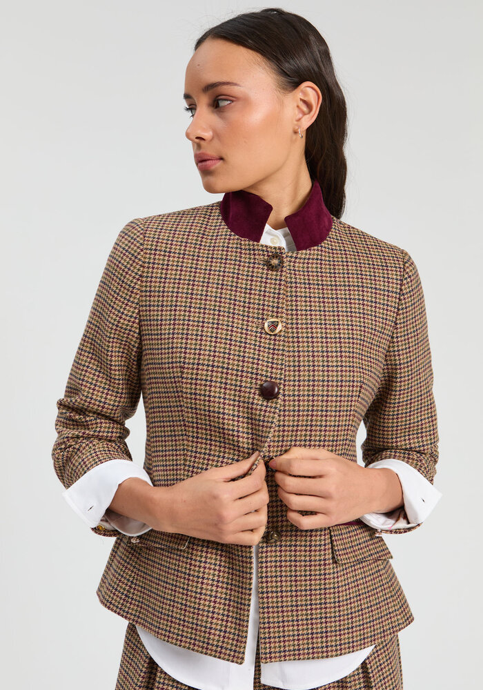 Vilagallo Equestrian Houndstooth Jacket 33903