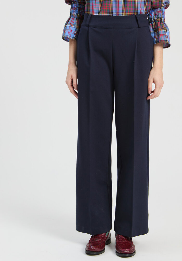Vilagallo Straight Navy Trousers 33838