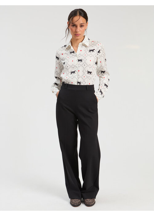 VILAGALLO Vilagallo Straight Black Trousers 33819