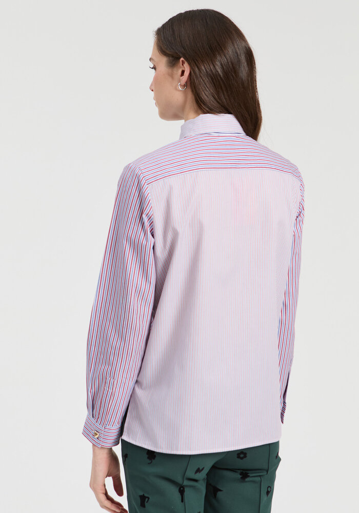 Vilagallo Stripe Shirt With Tie 34046