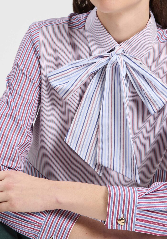 Vilagallo Stripe Shirt With Tie 34046