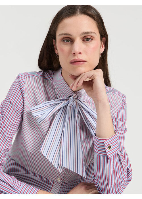 VILAGALLO Vilagallo Stripe Shirt With Tie 34046