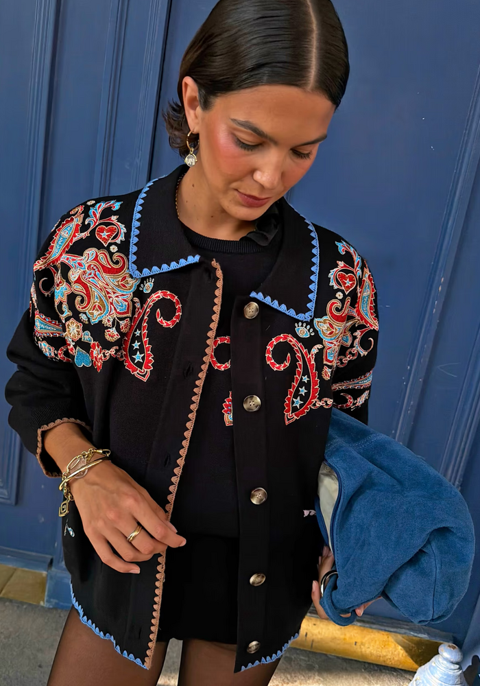 Never Fully Dressed Embroidered Cardigan