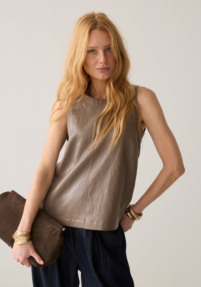Summum Woman Faux Leather Top 2S3557-12526