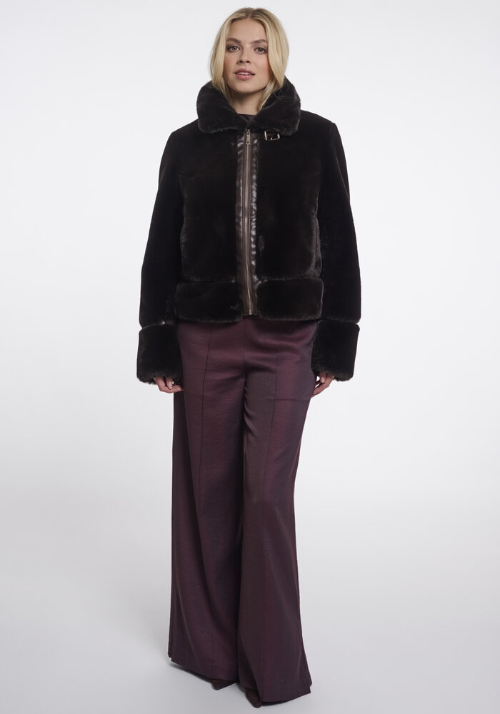 Rino & Pelle Lambra Short Faux Fur Jacket