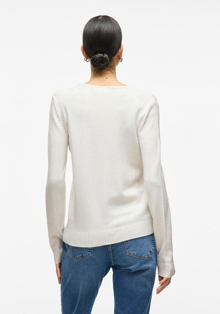 Vila Viril V-Neck Long Sleeve Knitted Pullover
