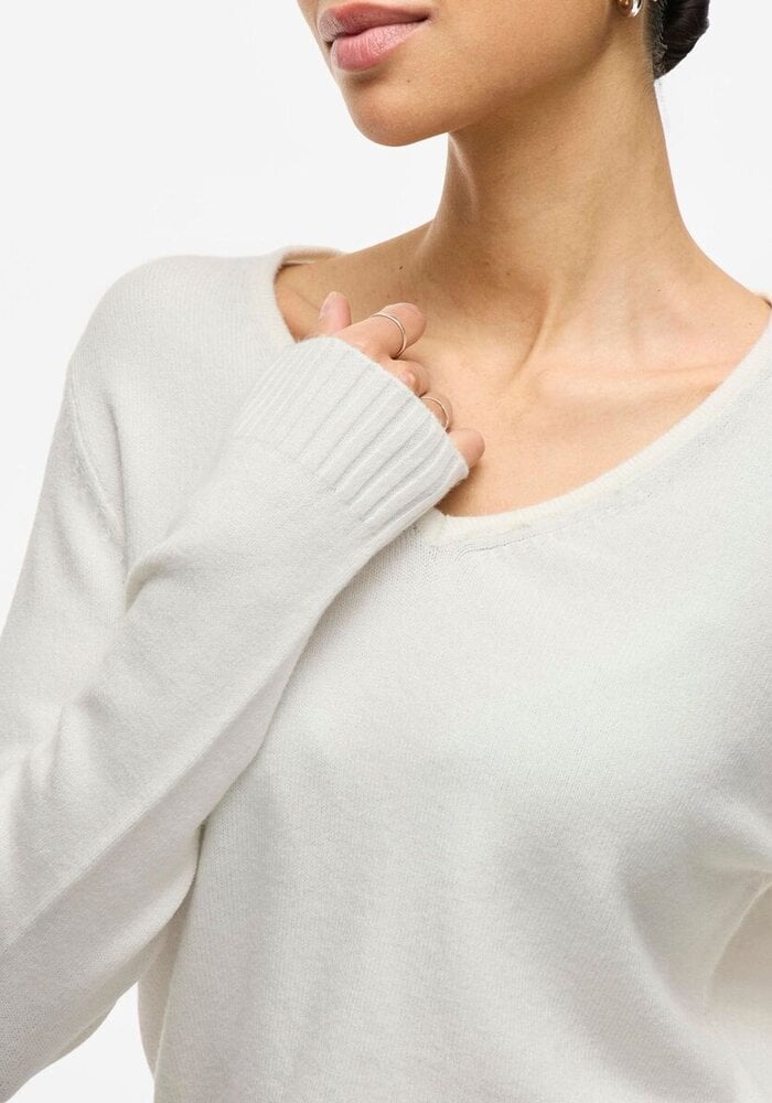 Vila Viril V-Neck Long Sleeve Knitted Pullover