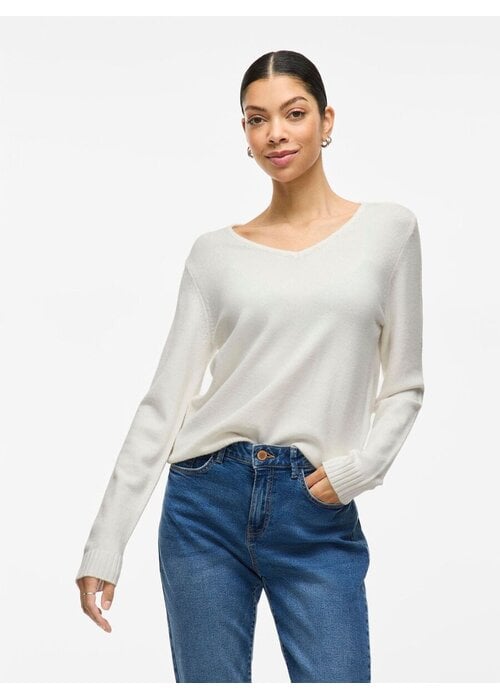 VILA Vila Viril V-Neck Long Sleeve Knitted Pullover