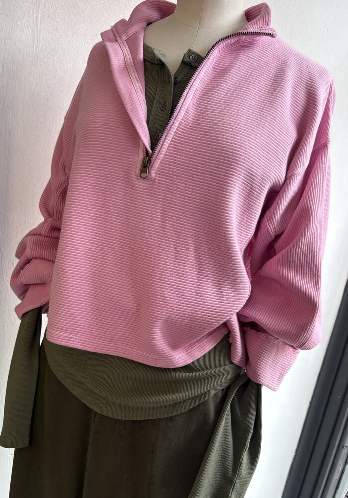 Free People Celeste Quarter Zip Sweatshirt