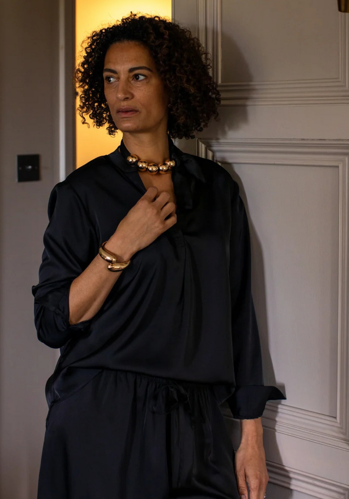 Chalk Josie Satin Shirt
