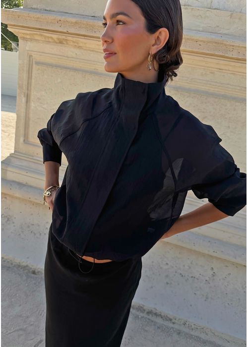 NEVER FULLY DRESSED Never Fully Dressed Organza Funnel Neck Jacket