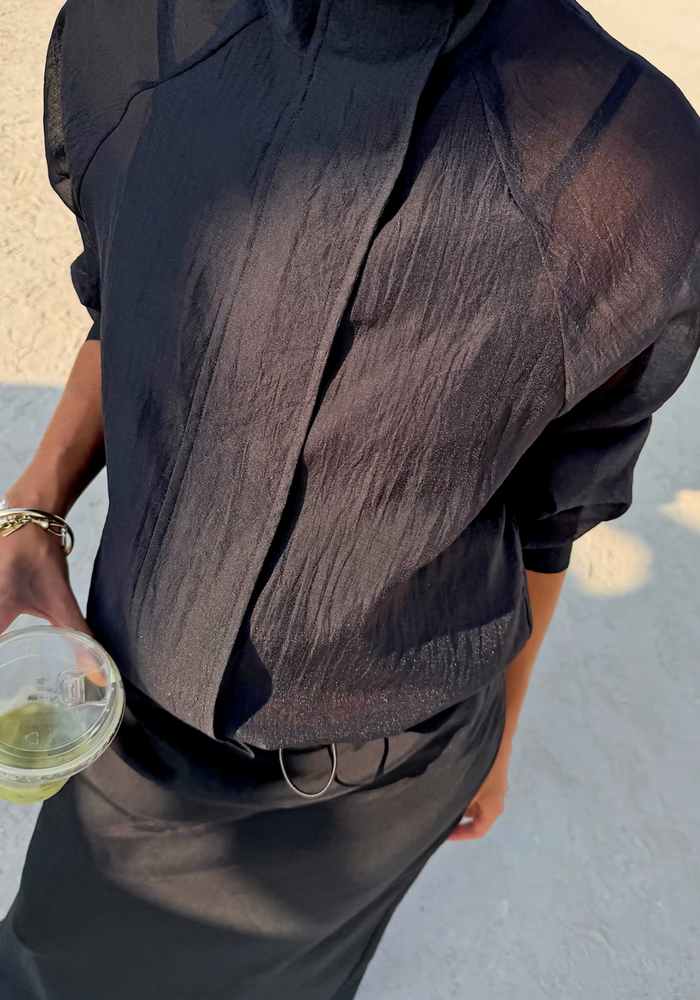 Never Fully Dressed Organza Funnel Neck Jacket