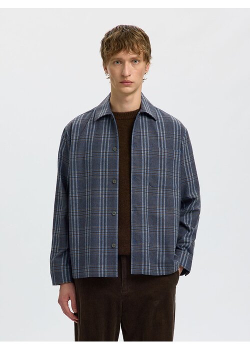 SELECTED HOMME Selected Homme Relaxed Vend Checked Overshirt
