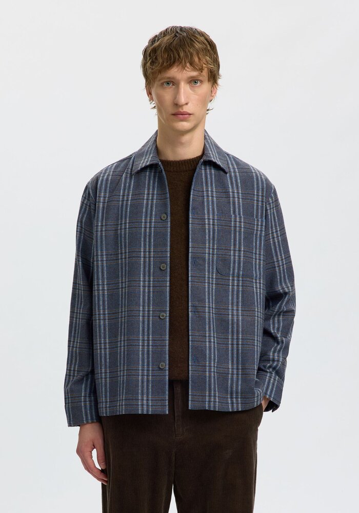 Selected Homme Relaxed Vend Checked Overshirt