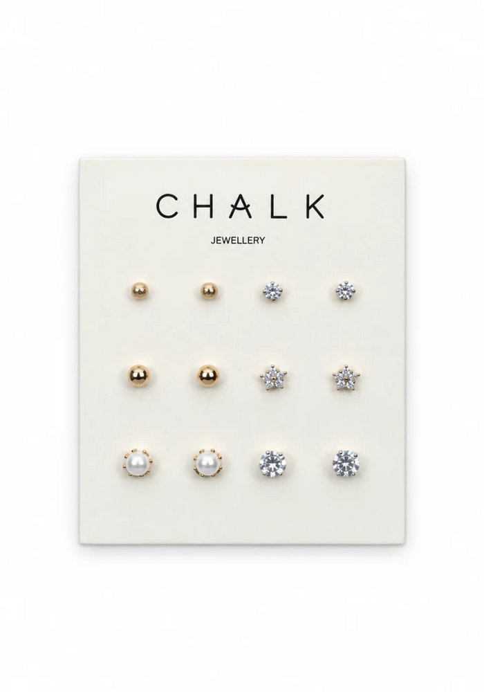 Chalk Multi Stud Earring Card