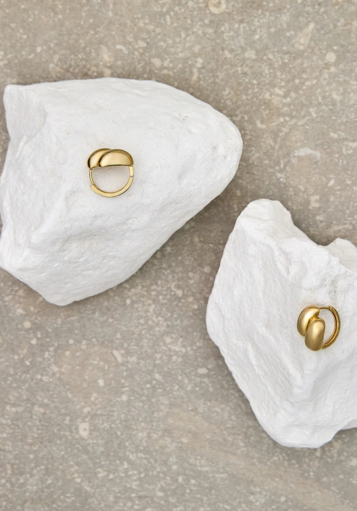 Chalk Double Oval Earrings