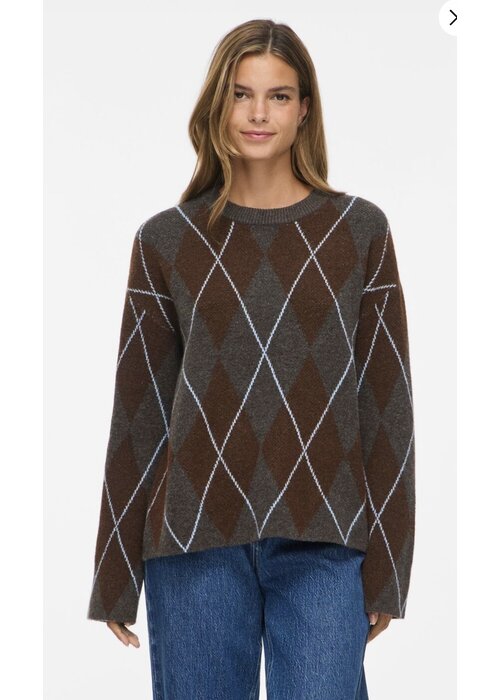 VILA Vila Argyle Knitted Sweater