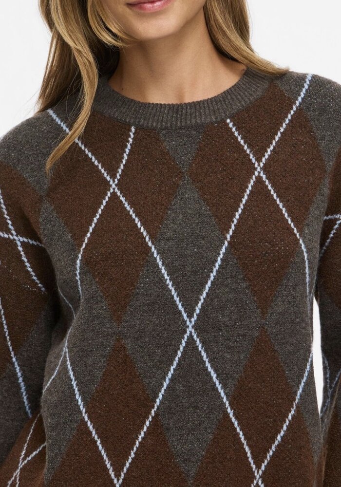 Vila Argyle Knitted Sweater
