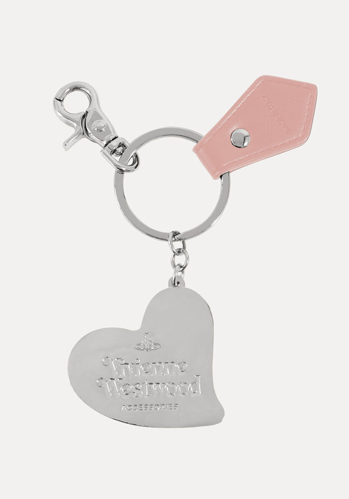 Vivienne Westwood Orb Heart Silver Keyring