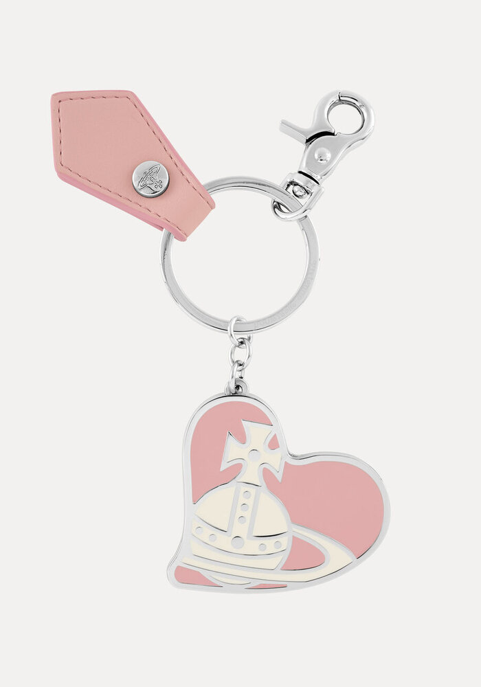 Vivienne Westwood Orb Heart Silver Keyring