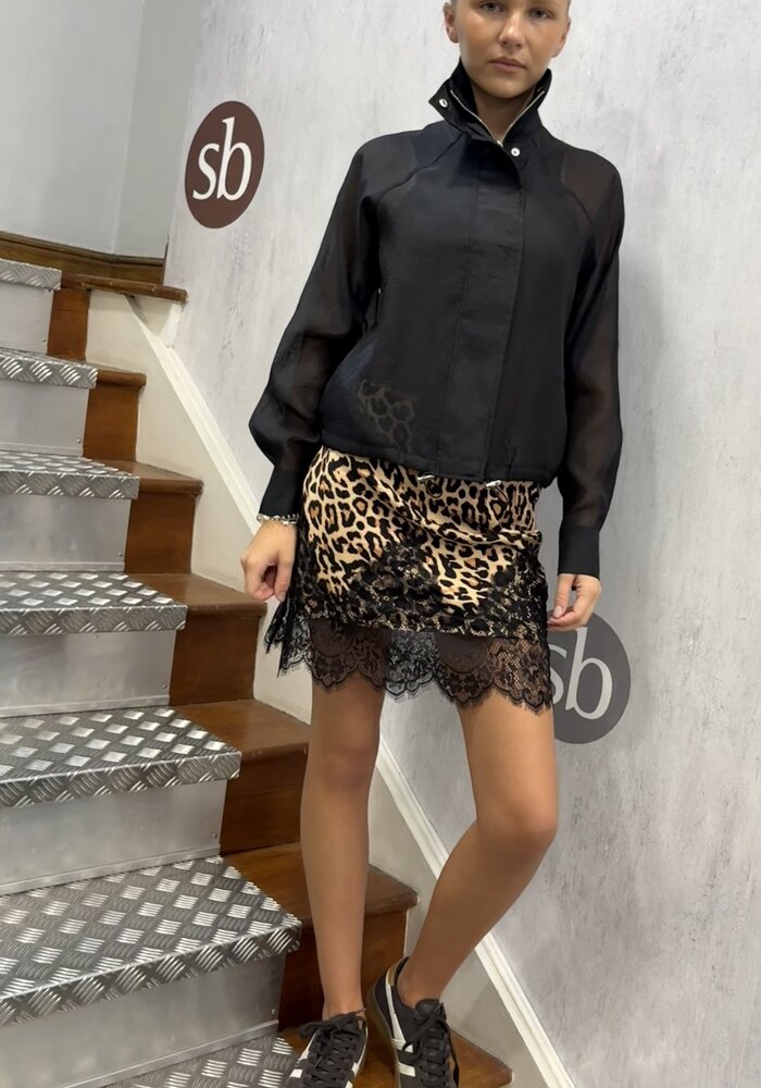 Never Fully Dressed Maeva Leopard Lace Skirt