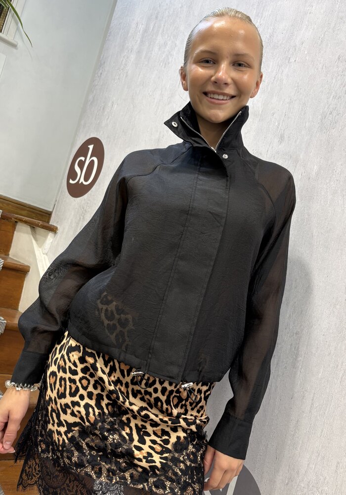 Never Fully Dressed Organza Funnel Neck Jacket