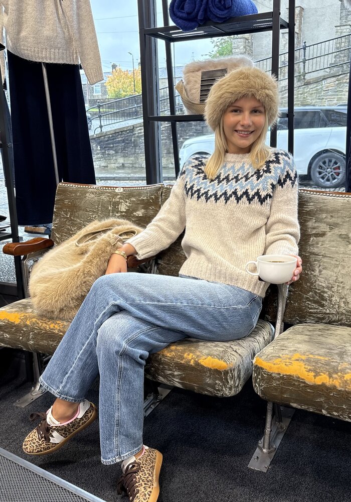Vila Vitoni Jacquard Crew Knit