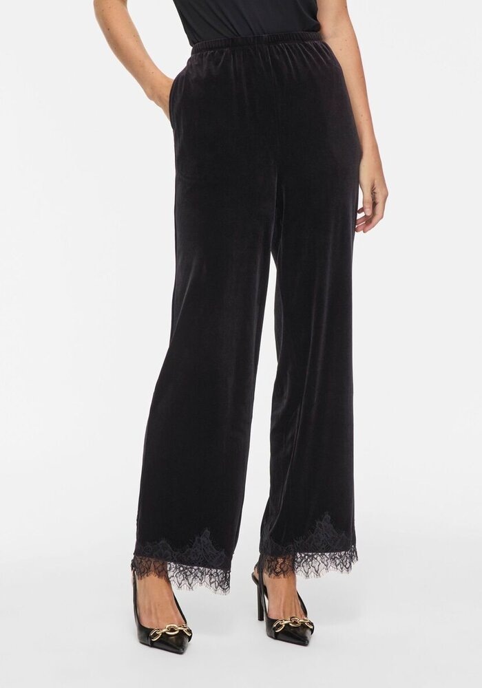 Vila Vialindra Lace Trim Trousers