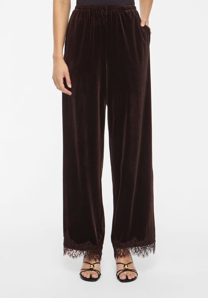 Vila Vialindra Lace Trim Trousers