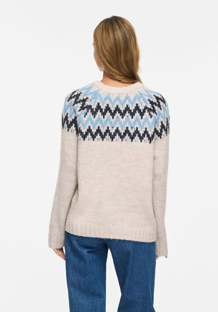 Vila Vitoni Jacquard Crew Knit