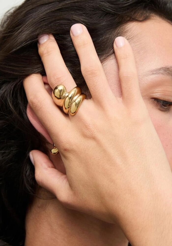 Uno de 50 gold spiral ring ANI0872ORO