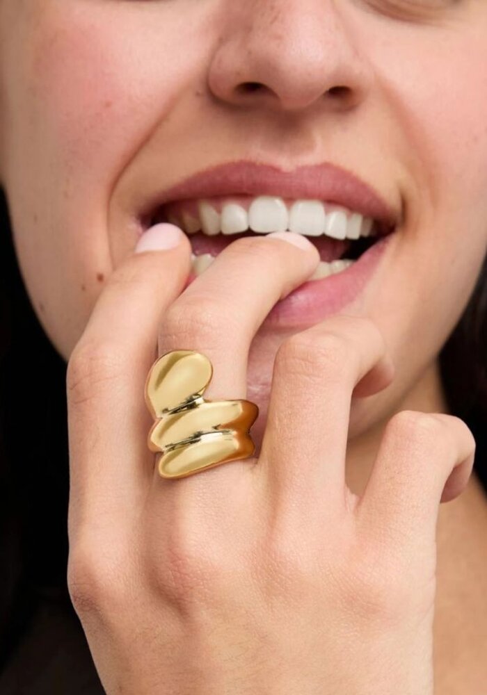 Uno de 50 gold spiral ring ANI0872ORO