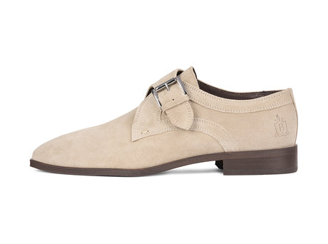 Single Monk Strap Taupe | Frederik Wildleder