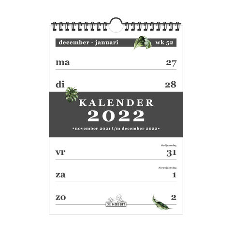 Spiraalkalender A4 D3 2022