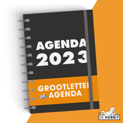 Grootletter Agenda 2023 A6 Zwart