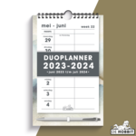Duoplanner Schooljaar 2023-2024 A5+ Waterverf