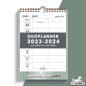  Duoplanner Schooljaar 2023-2024 A4 Verfstructuur Groen