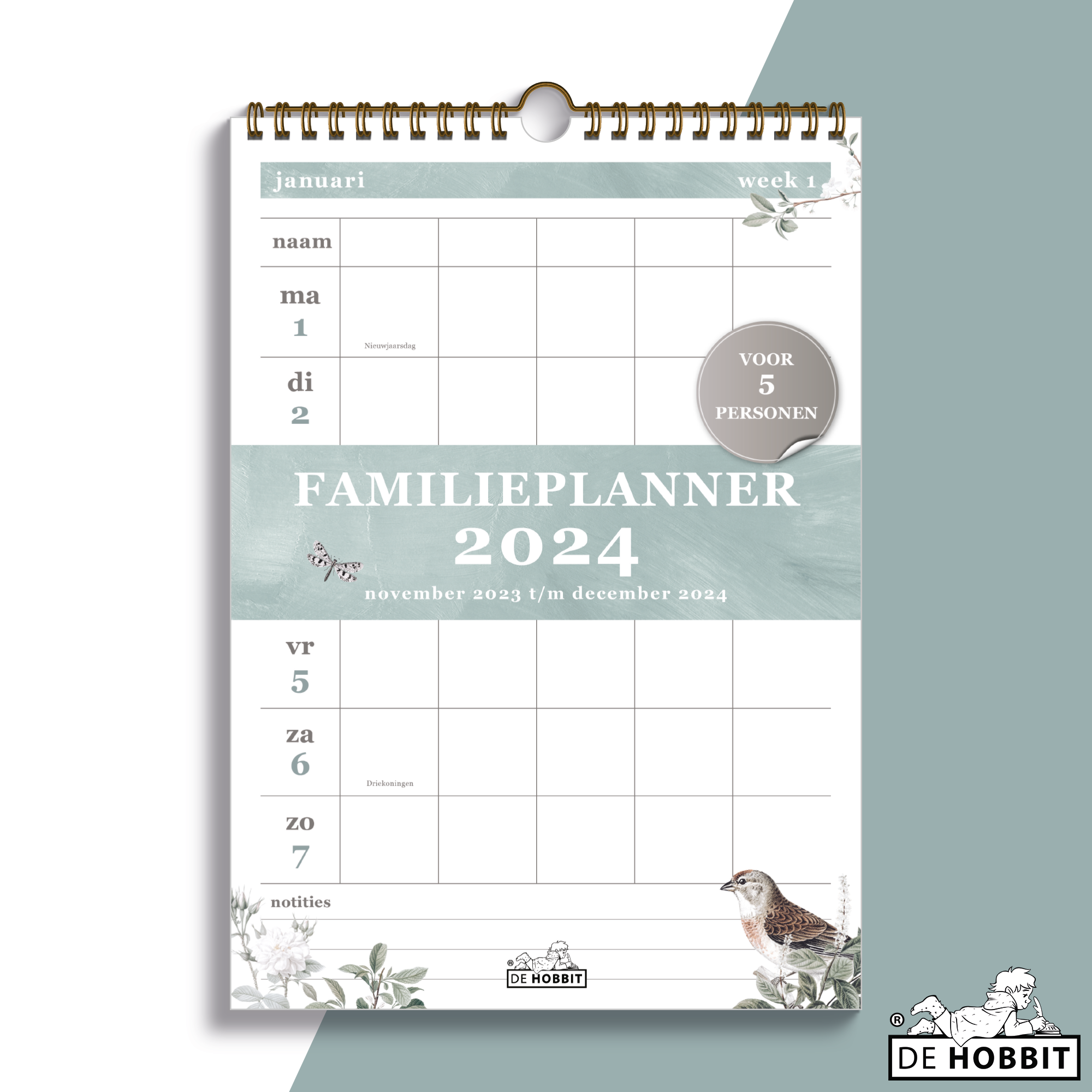 De Hobbit Familieplanner 2024 A4 Romantisch Uitgeverij De Hobbit BV