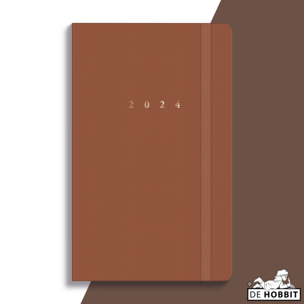  Pocket Agenda 2024 ±A6 Deluxe Cognac