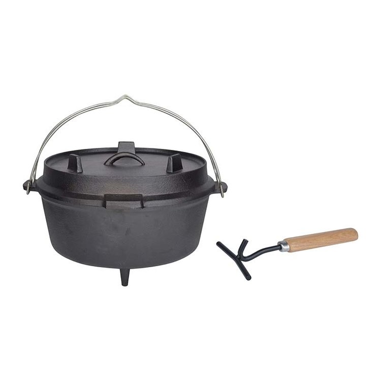 Bij Heldere Hemel Dutch Oven. Gietijzeren pan 12" - 6.5 ltr.