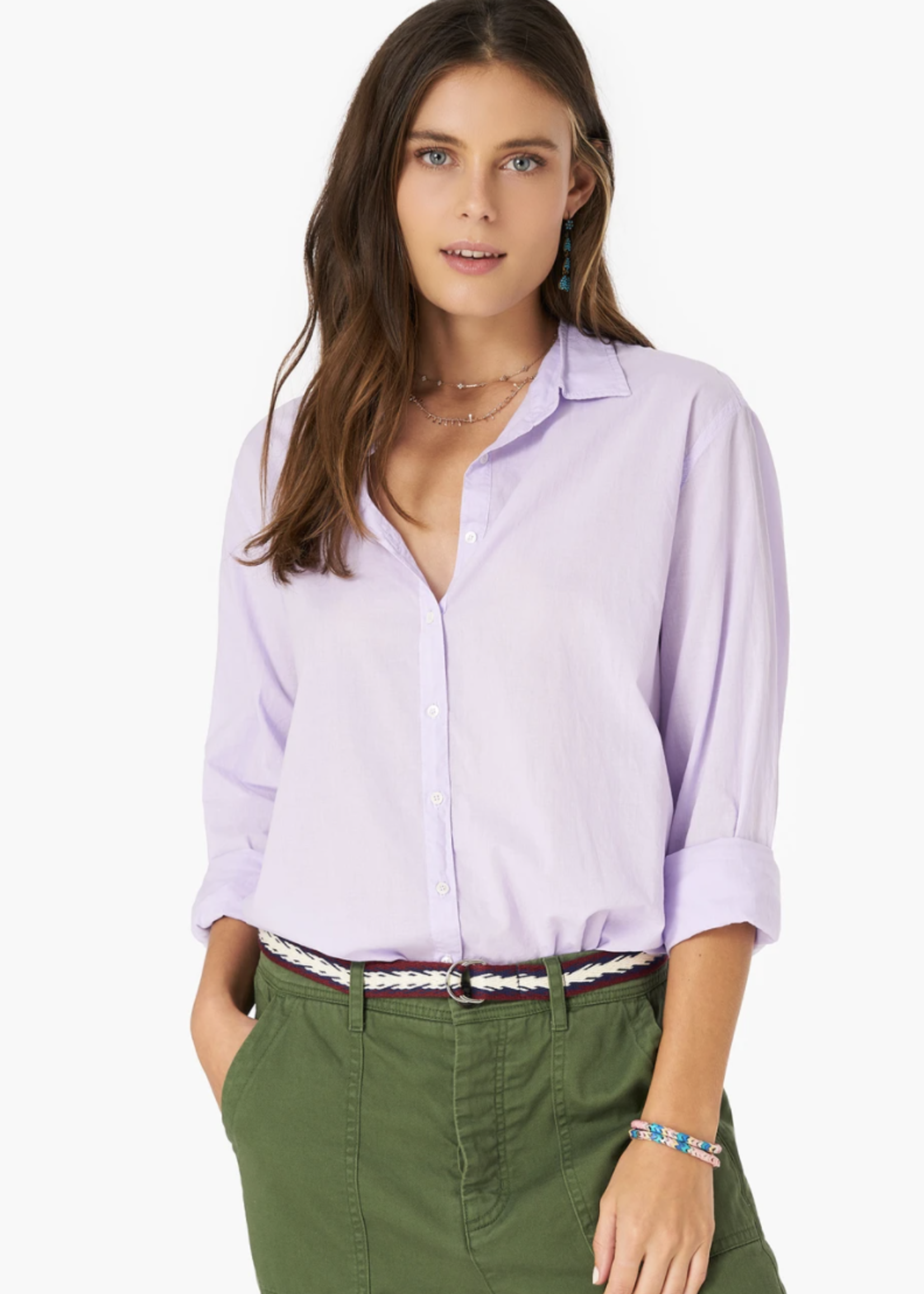 xirena xirena beau shirt lavender bloom