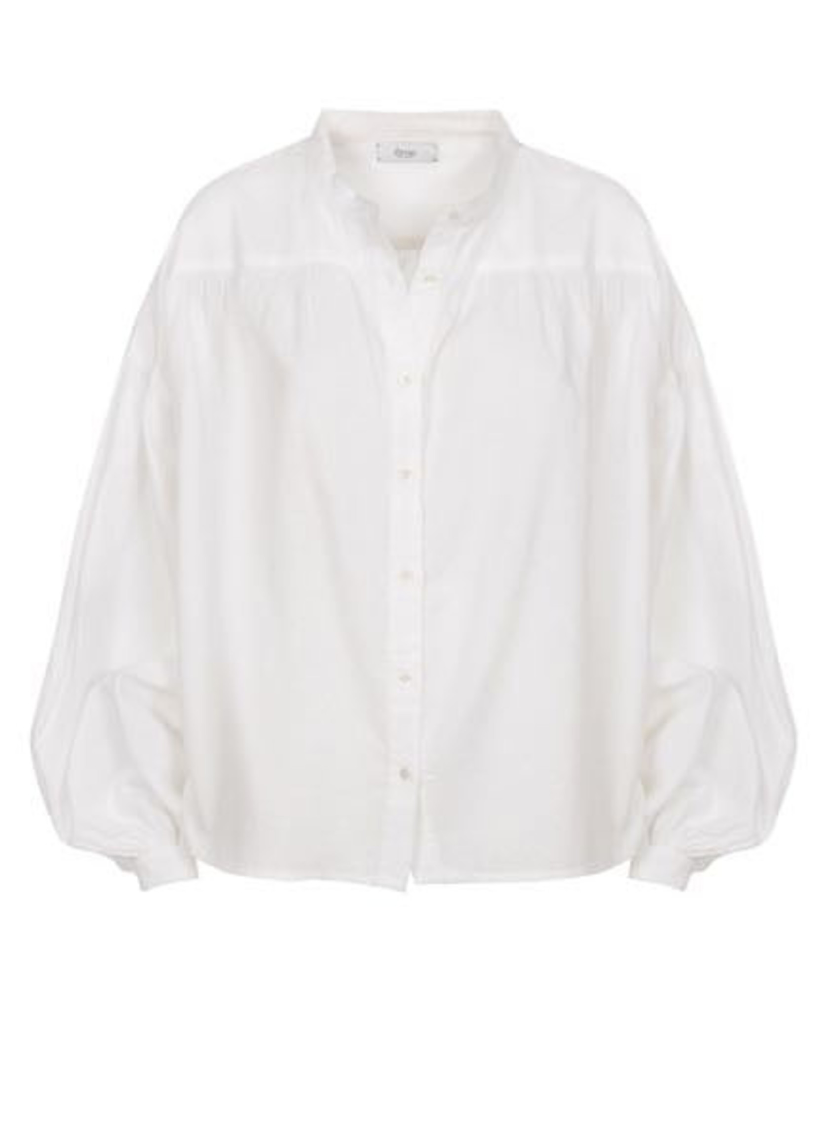 Ame Ame antwerp Dante shirt w Mao collar , puff sleeves , off white