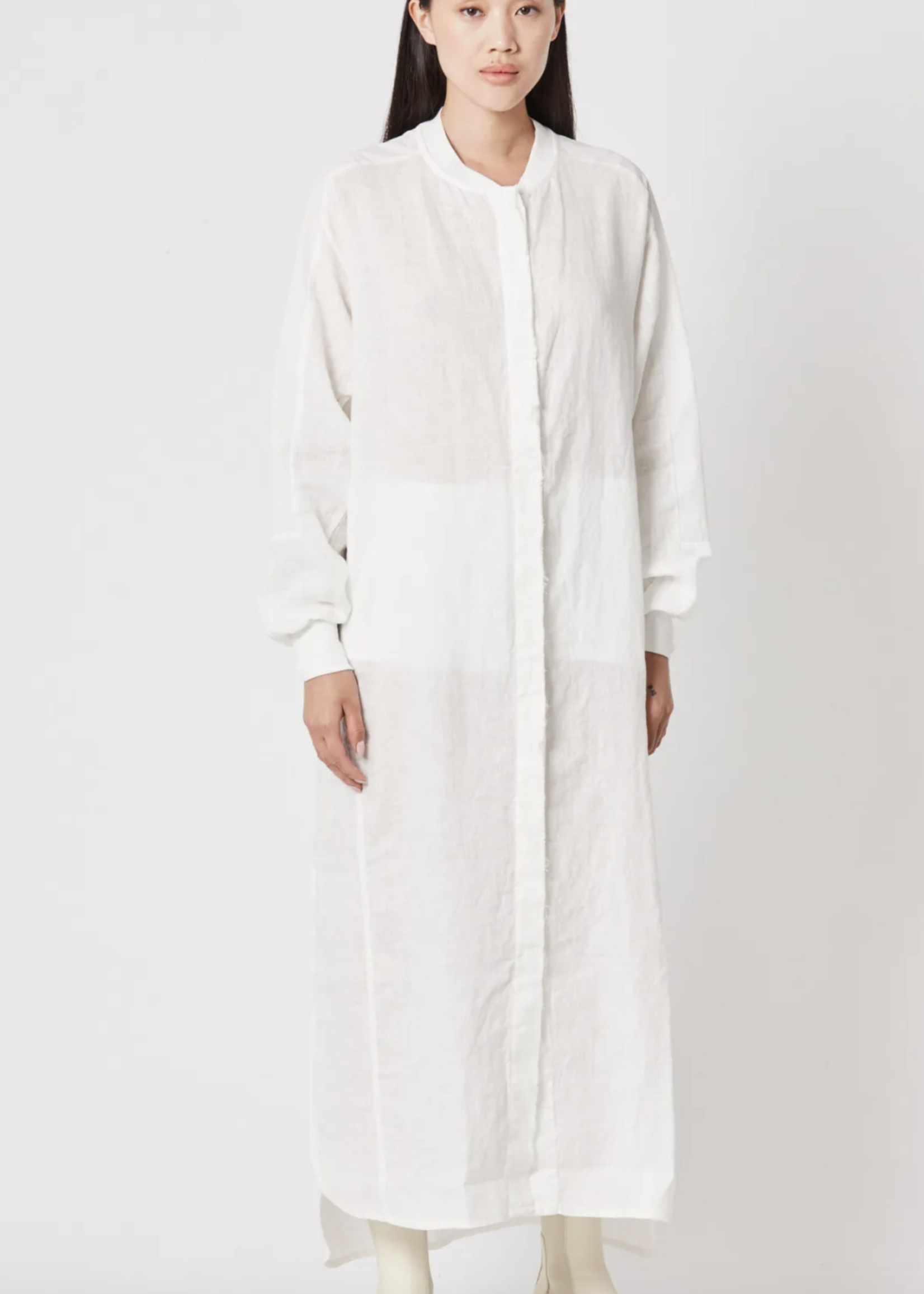 Thom Krom Thom krom longsleeve linnen dress,white