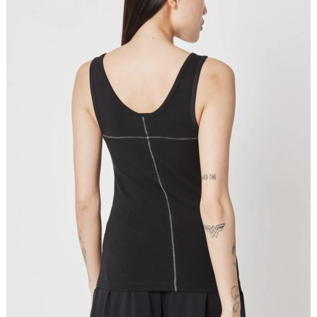 THOM KROM Ribbed tank top - Black