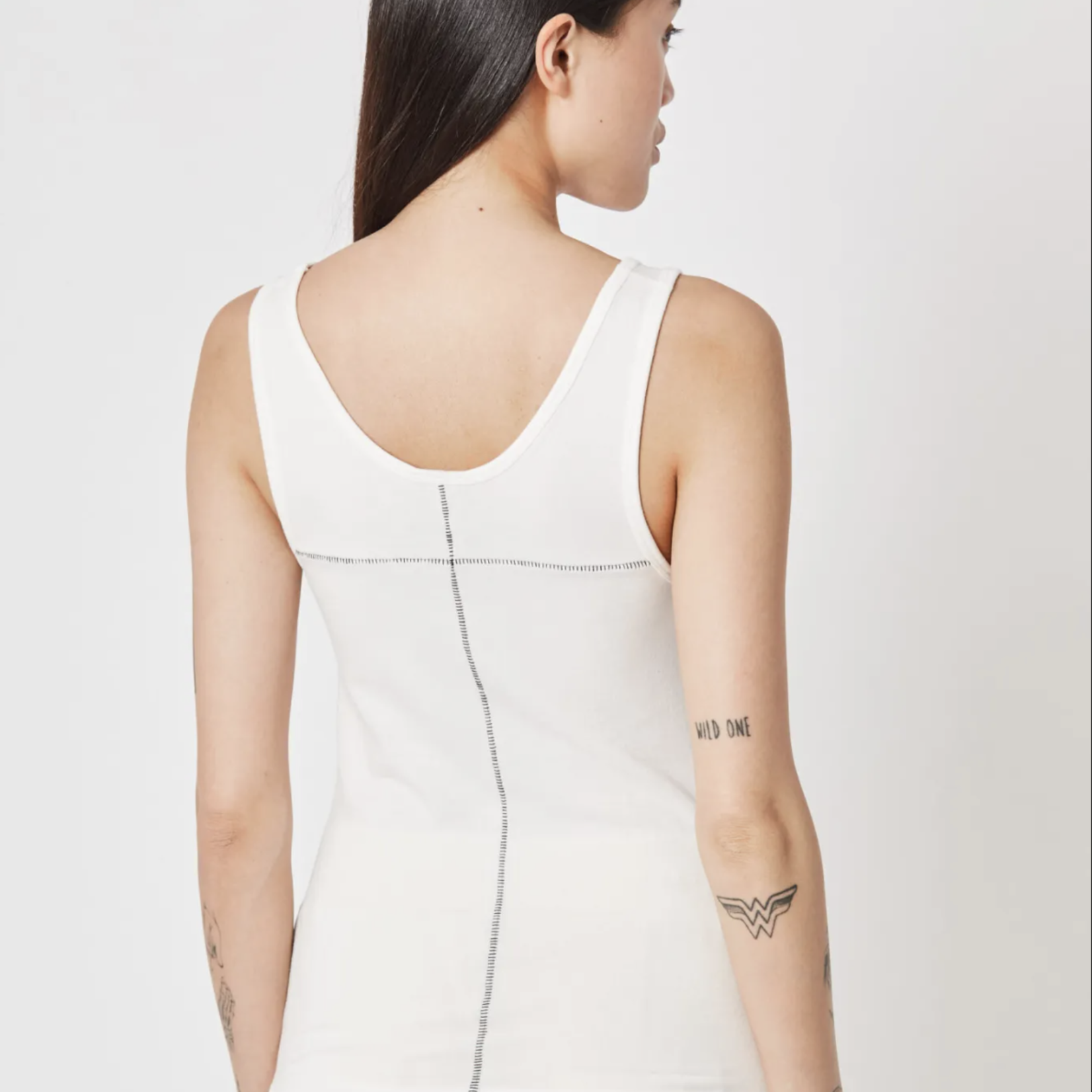 THOM KROM Ribbed tank top - White