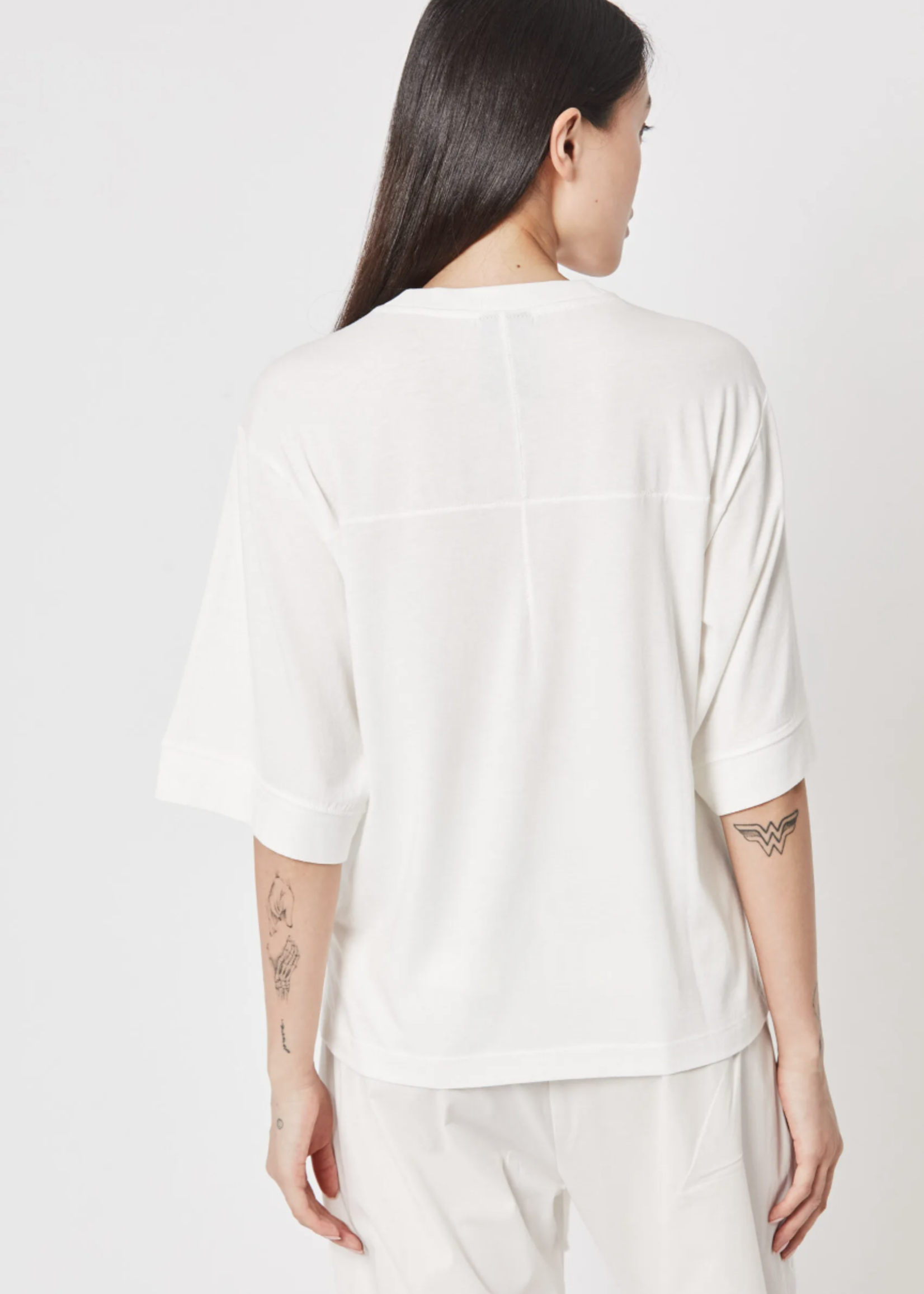 Thom Krom Thom krom basic shortsleeve TEE 482 , off white