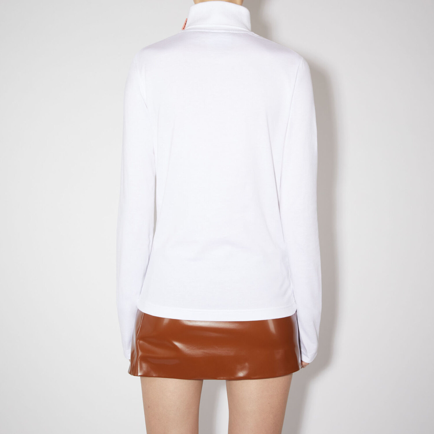 ACNE STUDIOS High neck longsleeve shirt - White